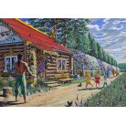 Kins domain happiness, framed canvas print